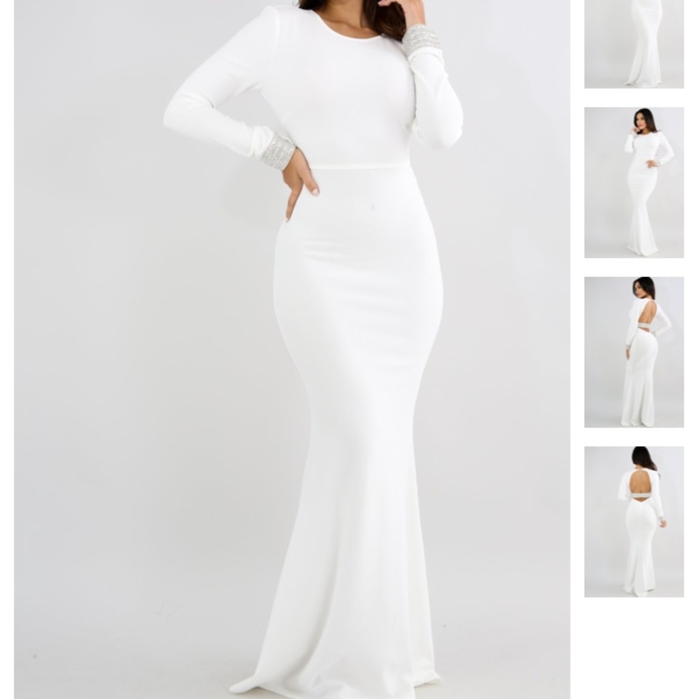 Night Gown Sequin Back Dress